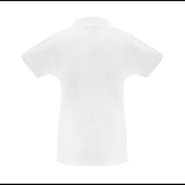 THC MONACO WOMEN WH. Women's short-sleeved polo shirt in carded cotton
