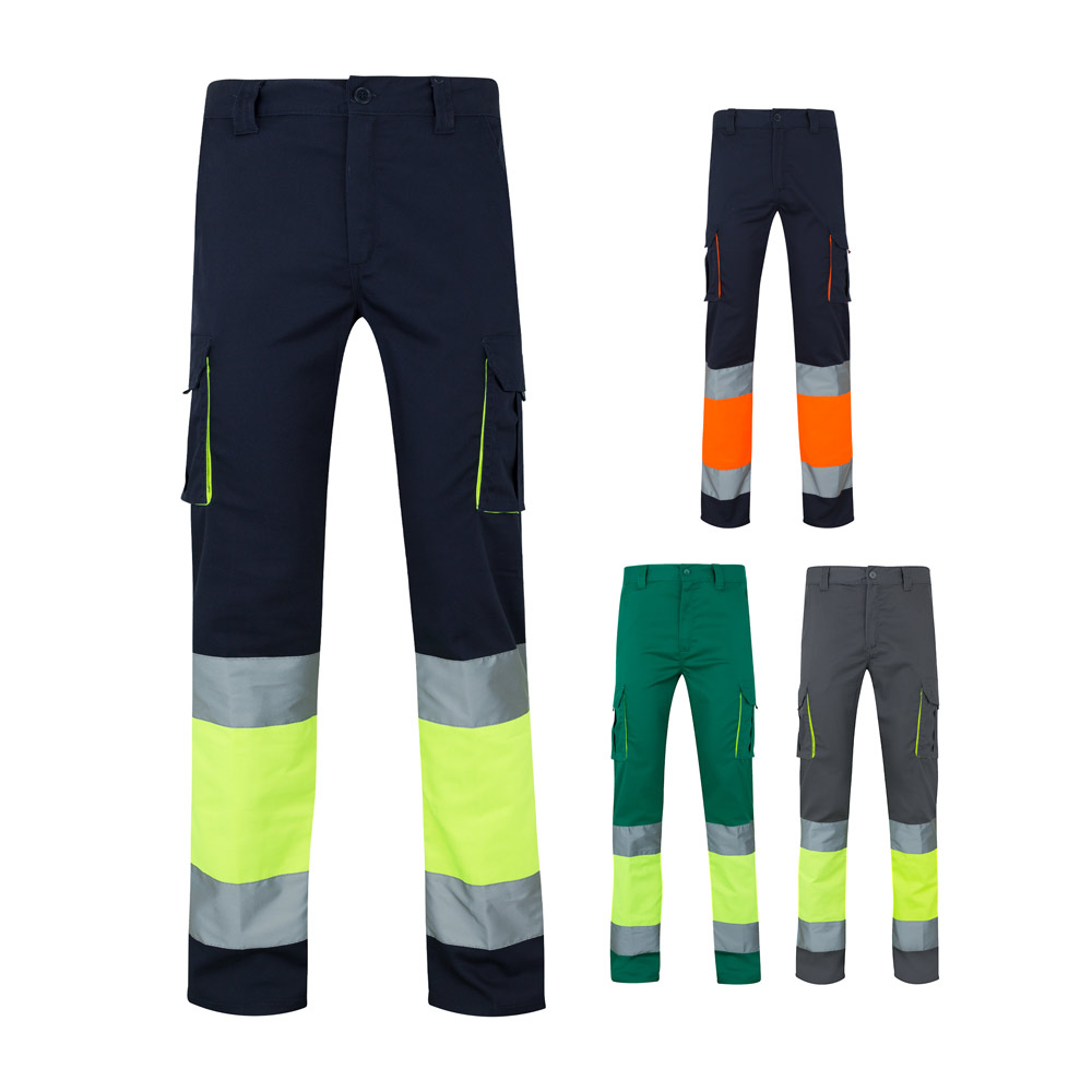 36021_set VL ZEUS LARGE. Two-tone, multi-pocket stretch trousers (240g/m²), in cotton (46%), EME (38%) and polyester (16%) - Image 1