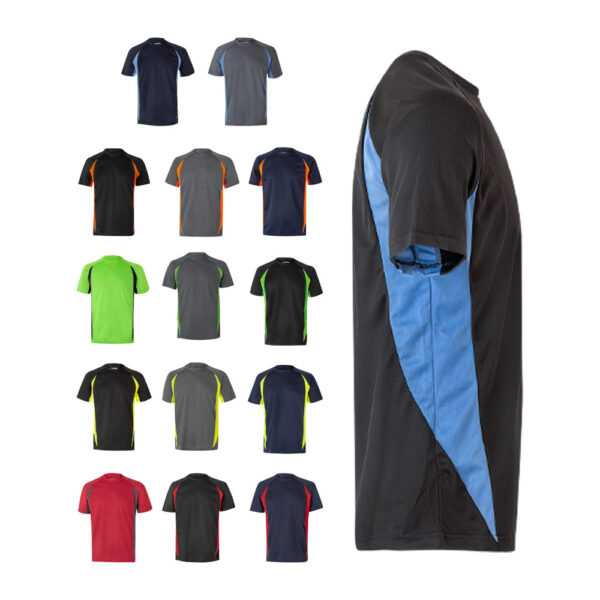 VL SLAYER. Two-tone bird-eye technical t-shirt (160g/m²), in polyester (100%)
