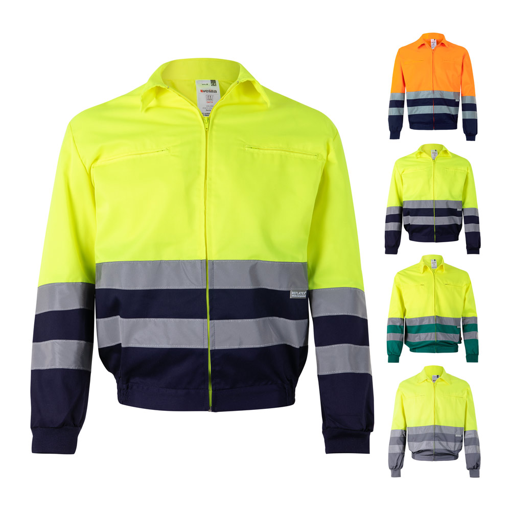 36050_set VL NEPTUNE. Two-tone twill jacket (210g/m²) in polyester (80%) and cotton (20%) - Image 1