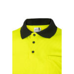 VL CUPID. Two-tone bird-eye polo shirt (160g/m²) with short sleeves, in polyester (100%) - Image 6