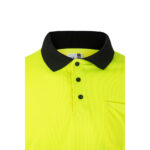 VL VULCAN. Two-tone bird-eye polo shirt (160g/m²) with long sleeves, in polyester (100%) - Image 6