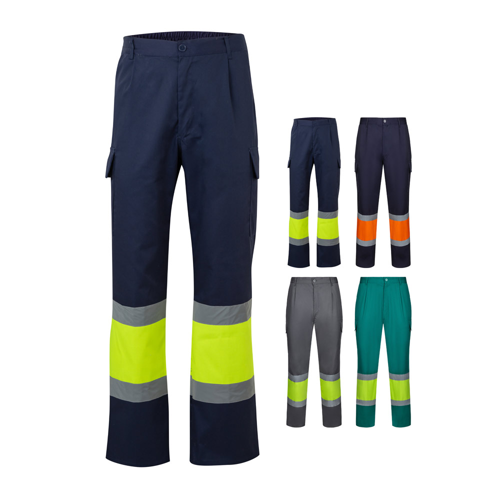36138_set VL ARTEMIS. Two-tone trousers, in twill (190g/m²), cotton (20%) and polyester (80%) - Image 1