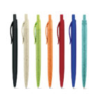 CAMILA. Wheat straw fibre and ABS ball pen with clip