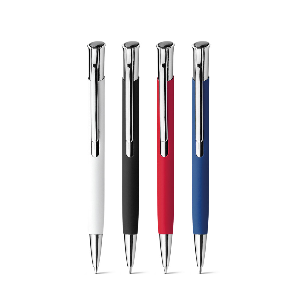 81192_set OLAF SOFT. Aluminium ball pen with rubber finish - Image 1
