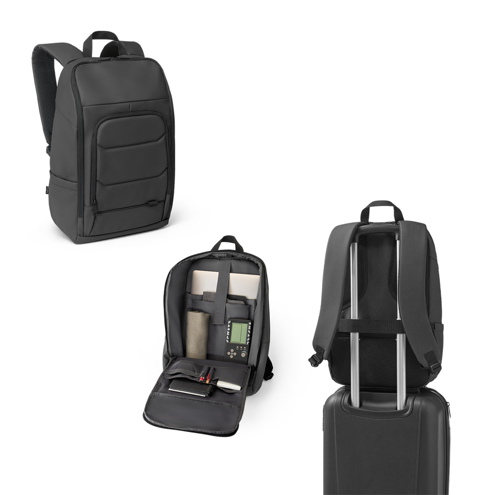 92193_set TOULON. 600D recycled polyester high-density water-resistant notebook backpack 16" - Image 1
