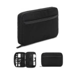 YANGON. Spacious organiser bag for tech accessories in twill with water-repellent coating and 600D recycled polyester