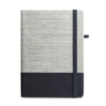 ROUSSEAU. A5 notepad in straw fibre and cotton canvas with lined pages - Image 2