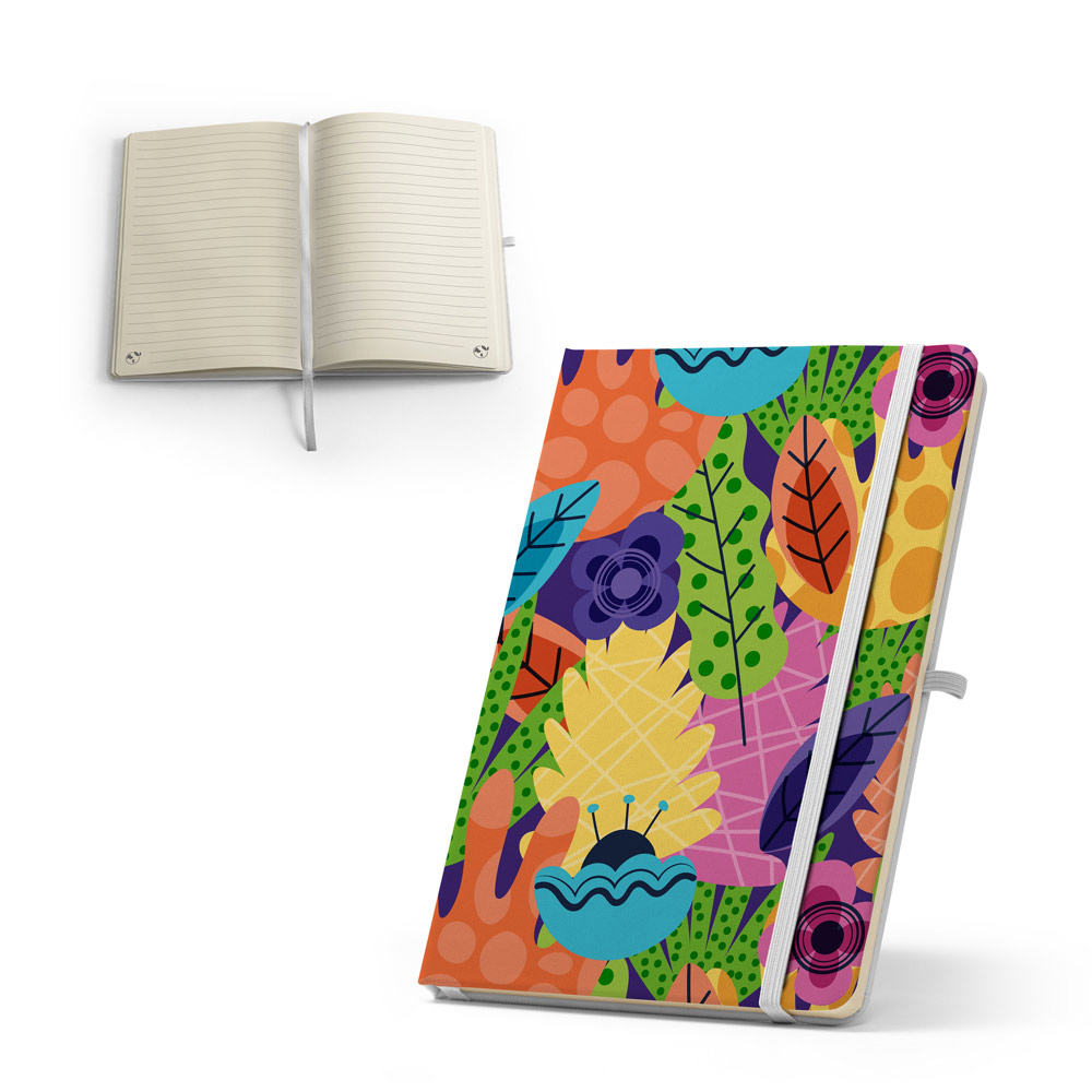 93653_set ANNE SUB. A5 notebook in recycled polyester (100% rPET) 300D, ideal for sublimation personalisation - Image 1