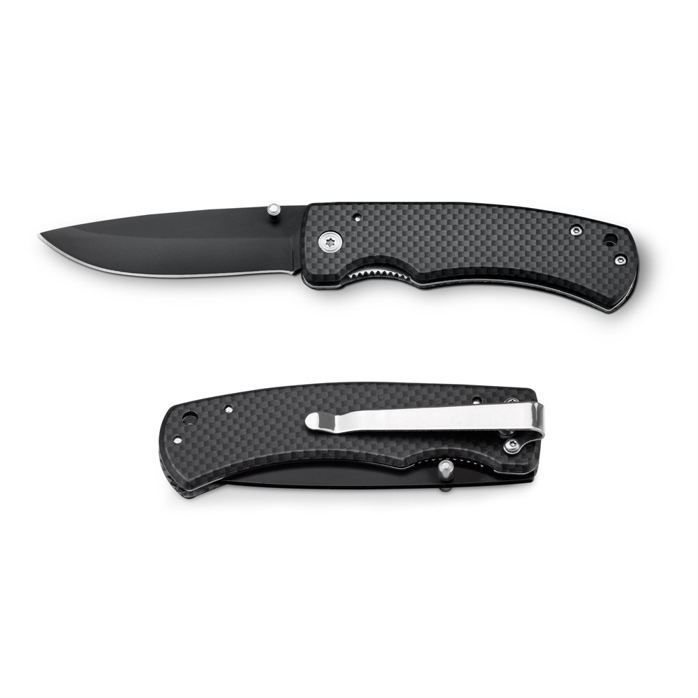 94035_set ALICK. Carbon fiber coated aluminum pocket knife - Image 1