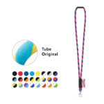 WISBECH. SET Lanyard TUBE Long (Ø 7 mm) with Hook Trigger Snap 9 mm and safety lock Ø 7 mm