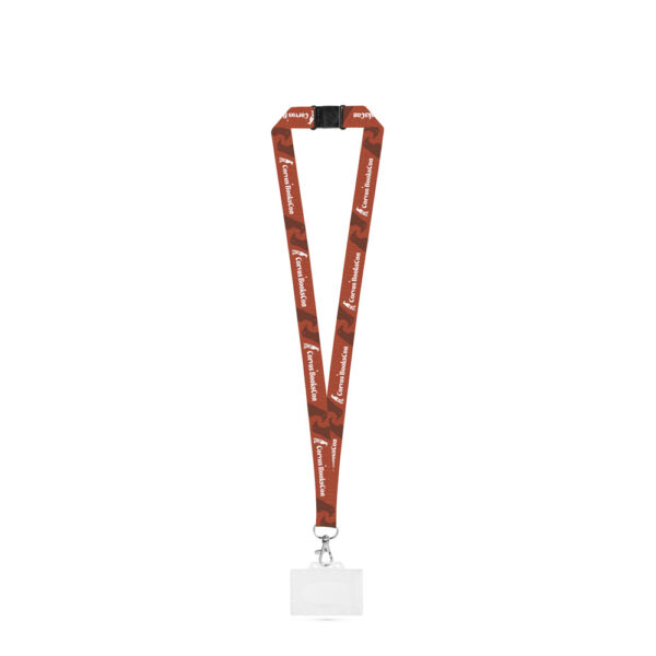 CARLISLE. SET Lanyard SUBLIMATION Long II (20 mm) with Hook Trigger Snap 20 mm , safety lock and rigid ID badge / card holder 91 x 68 mm