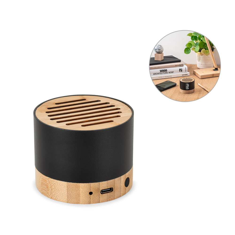 97217_set FERDINAND. Portable speaker made of recycled aluminum (100% rAL) with 3 hours of battery life - Image 1