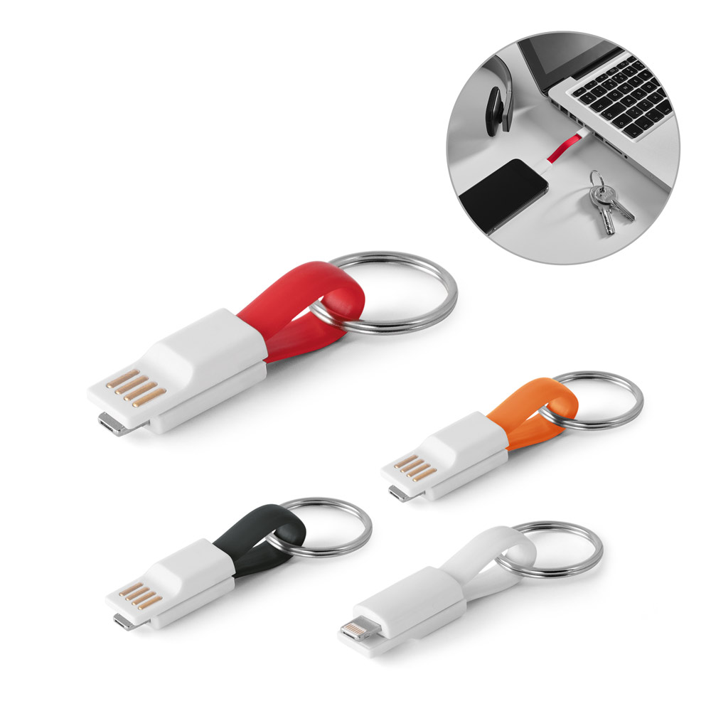 97152_set RIEMANN. USB cable with 2 in 1 connector in ABS and PVC - Image 1